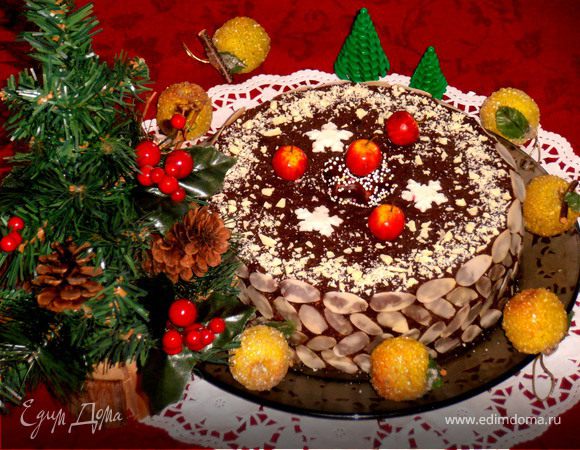 Торт "Миндальный хоровод" на белом шоколаде Торт "Миндальный хоровод" на белом шоколаде