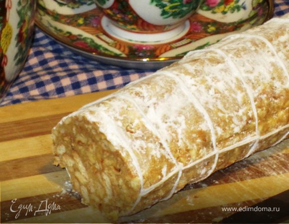 Салями с белым шоколадом и фундуком