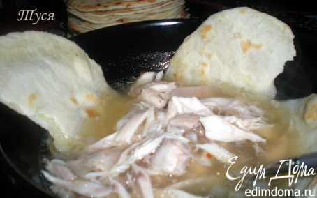 Рецепт Мексиканский куриный суп с тортильяс