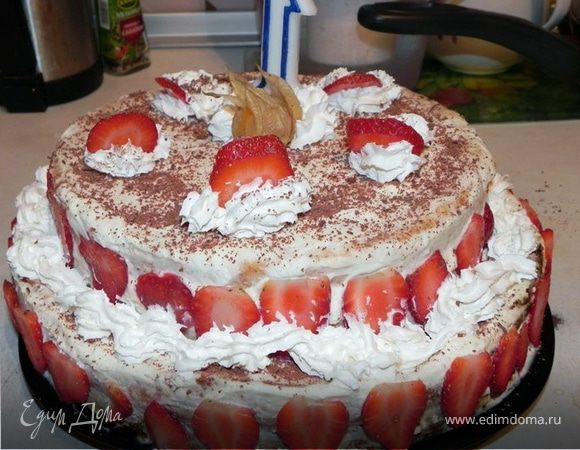 Торт с творожно-сметанным кремом