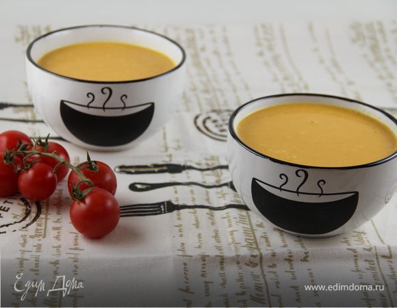 Тыквенно-морковный суп-пюре с кокосовым молоком и имбирем