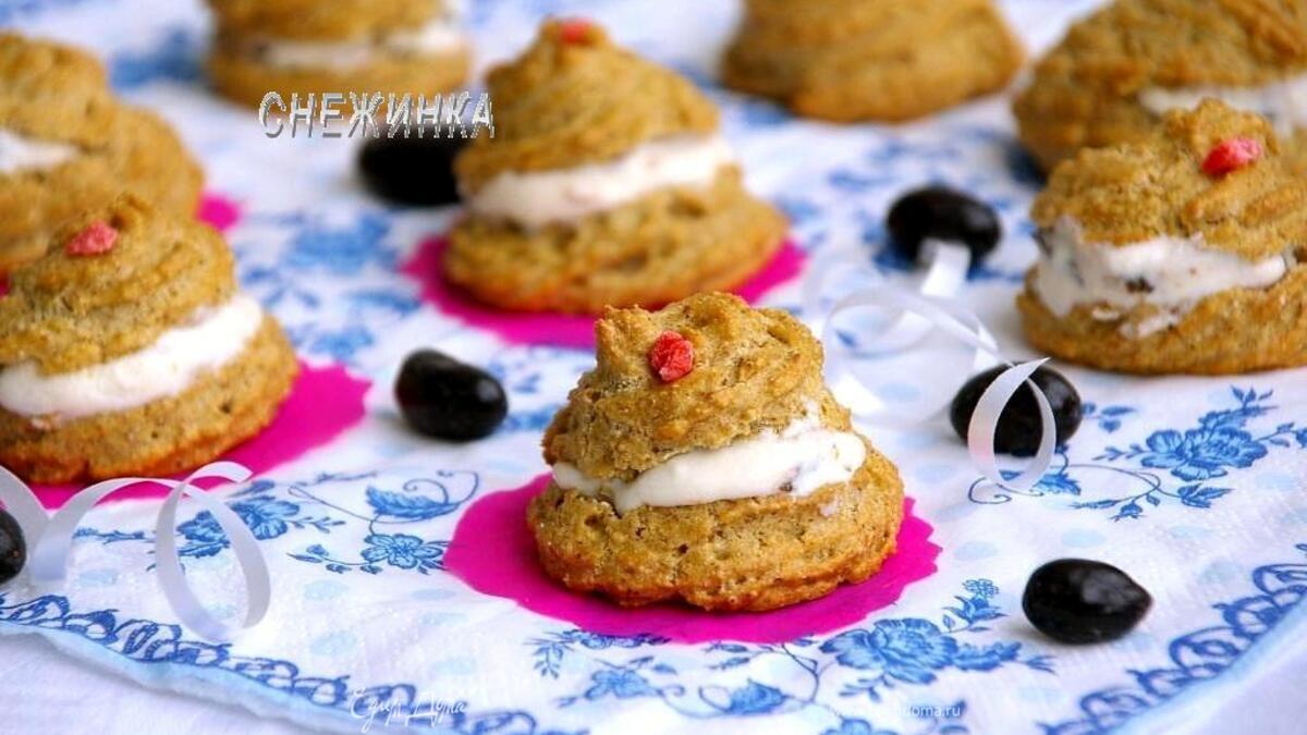 Овсяные эклеры с творожным кремом