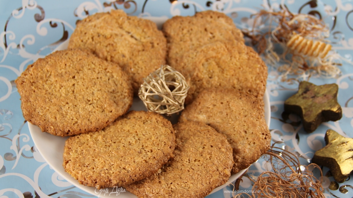 Овсяное печенье на белках с кокосом и ванилью