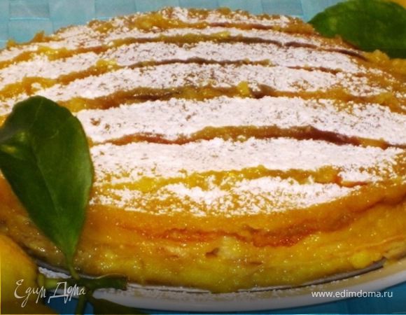 Блинный торт с лимонным курдом Блинный торт с лимонным курдом