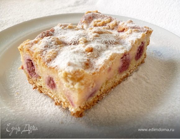 Творожный пирог с малиной Творожный пирог с малиной