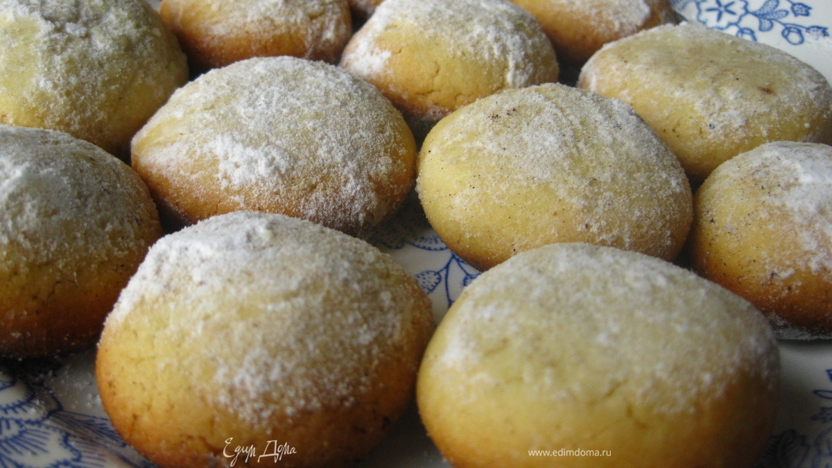 "Снежное" песочное печенье