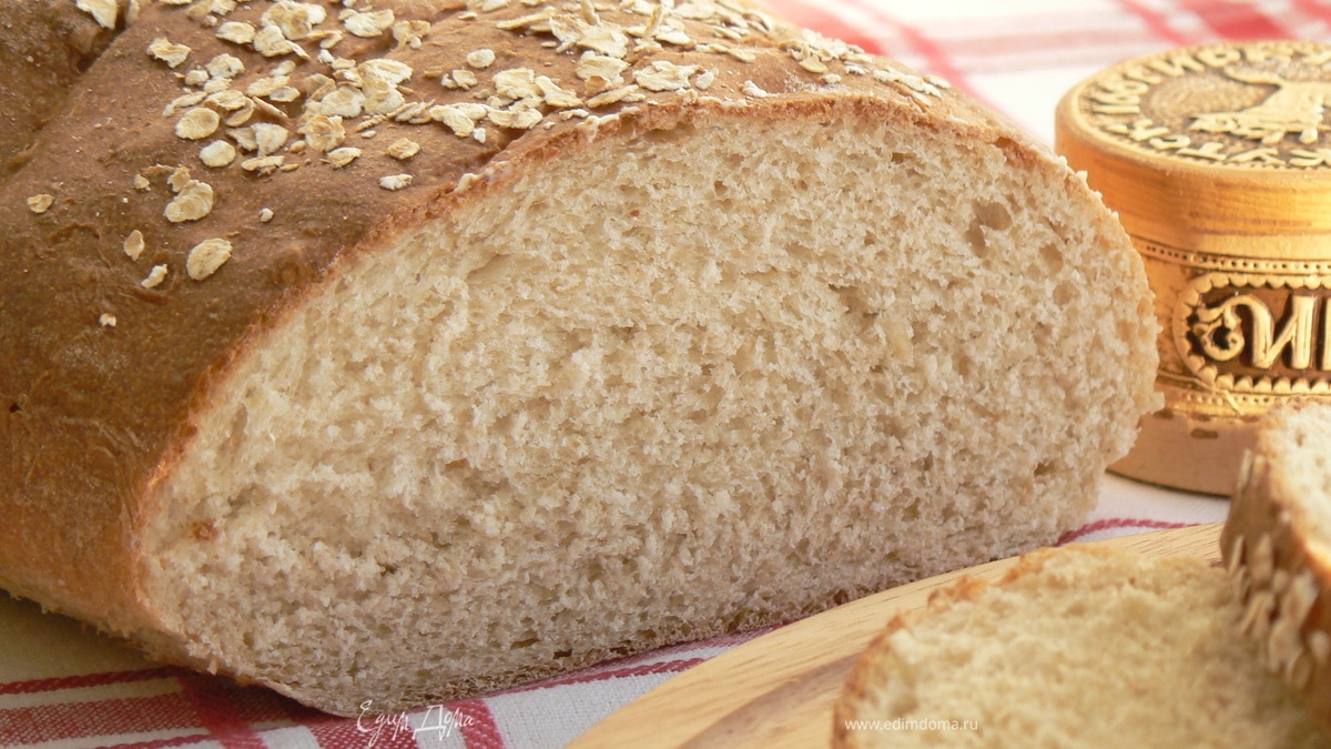 Хлеб с овсяными хлопьями и ц/з мукой