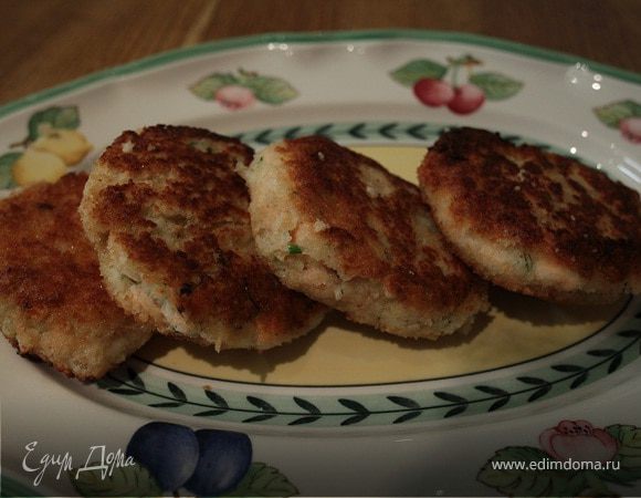 Картофельные котлетки с семгой 