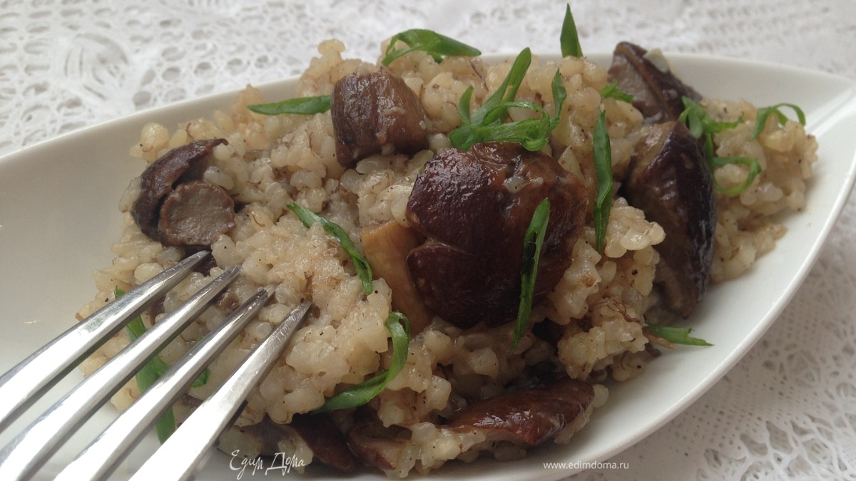 Ризотто с грибами в мультиварке