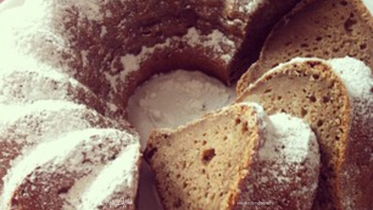 Ромовый пирог с бананами из цельнозерновой муки