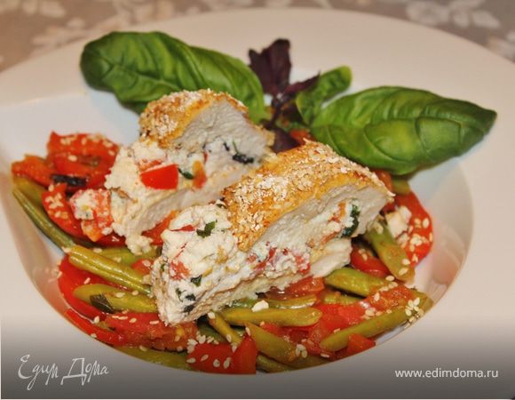 Bенгерский гарнир и куриное филе с рикоттой Bенгерский гарнир и куриное филе с рикоттой
