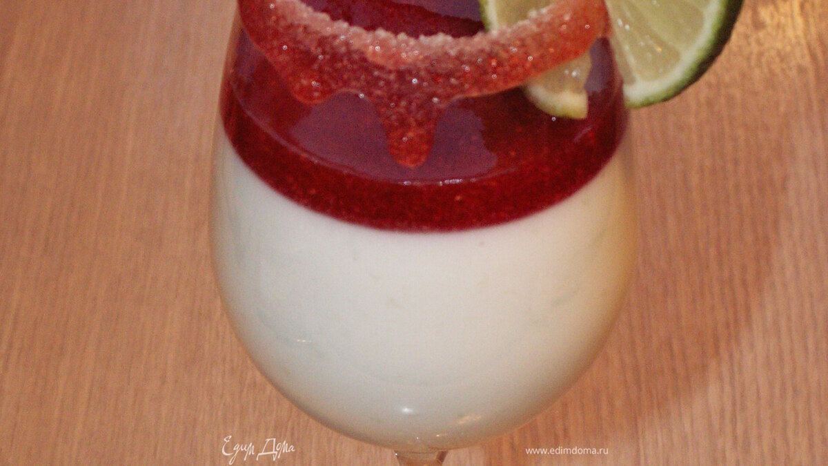 лаймовая панна котта с рикоттой