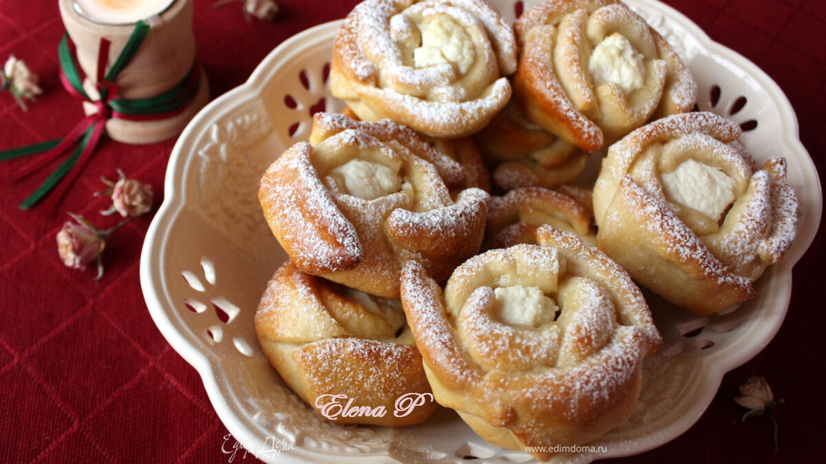 "Розы" с творожной начинкой