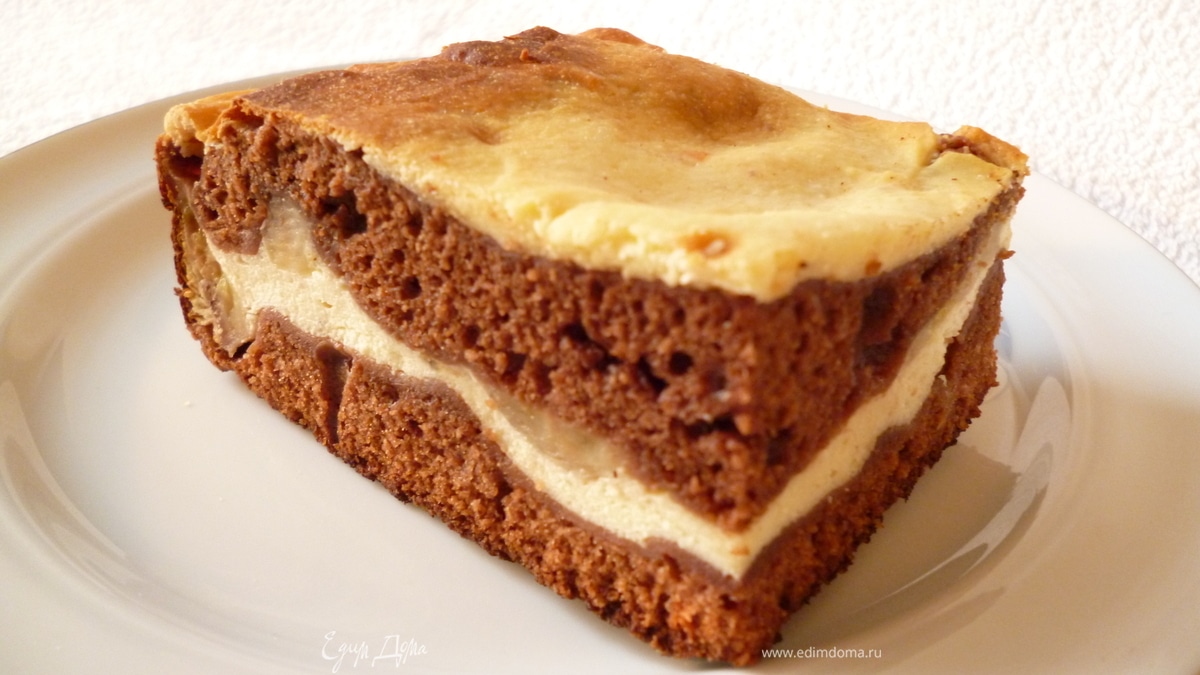 Брауни творожно-банановый