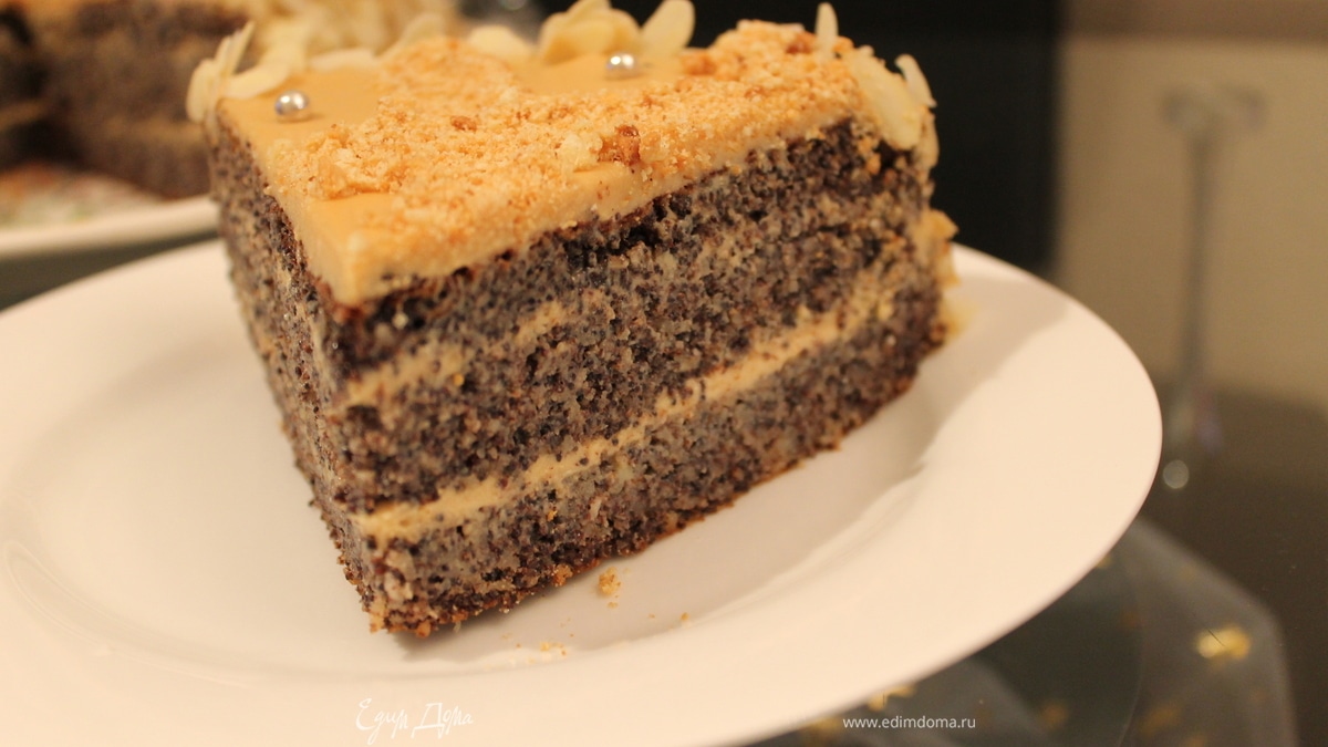 Маковый торт без муки