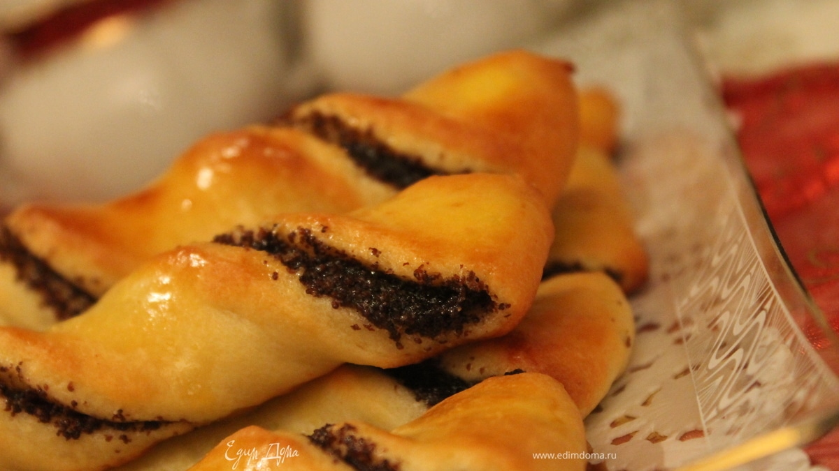 Вертуны из творожного теста с маком