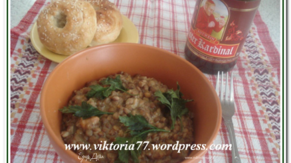 Чечевица с голубым сыром