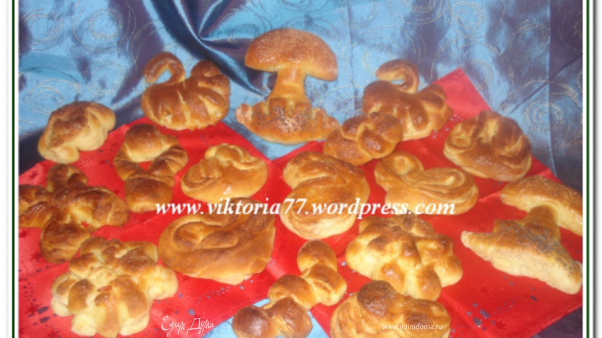 Сдобное тесто на сливках и МК по формированию булочек и плюшек