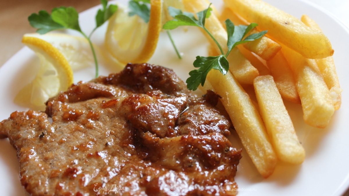Свиной стейк в апельсиновом маринаде