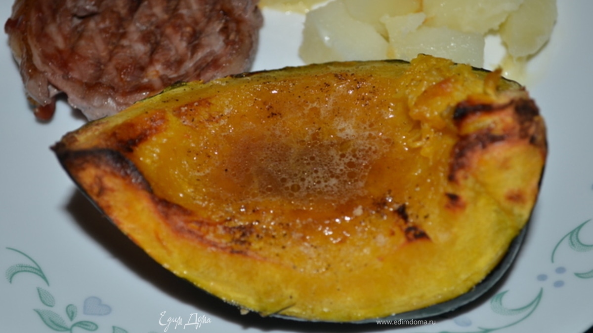 Акорн-тыква с апельсиновой глазурью