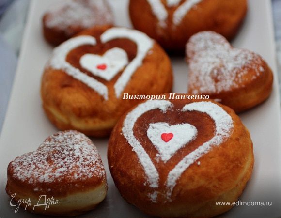 Пончики с шоколадом для всех влюбленных