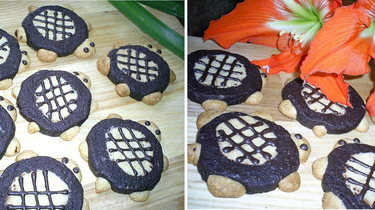 Хрустящее рассыпчатое песочное печенье "Черепашки"