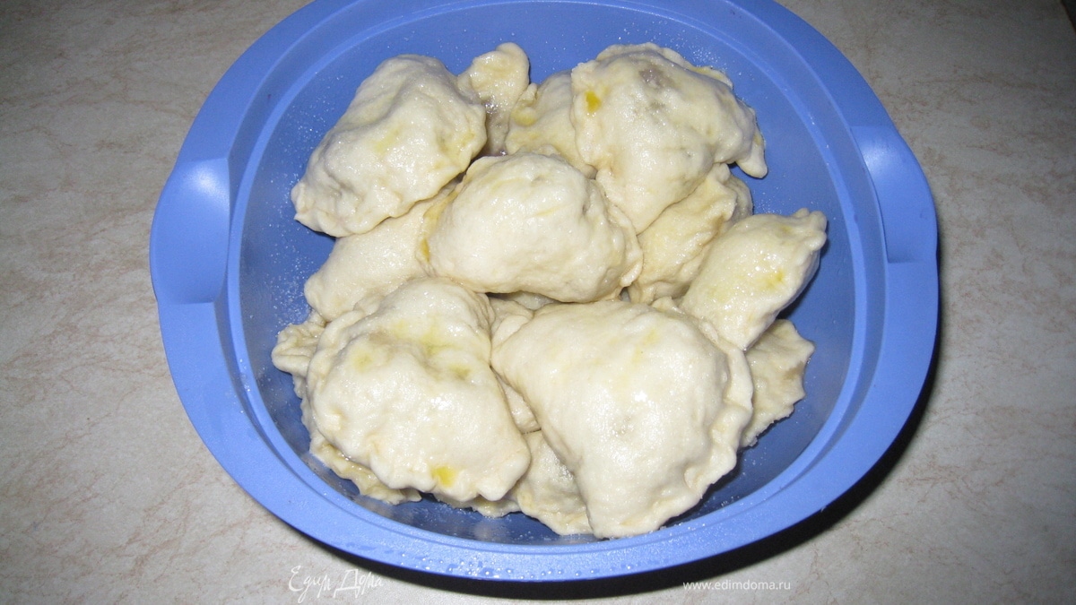 Вареники дрожжевые на пару