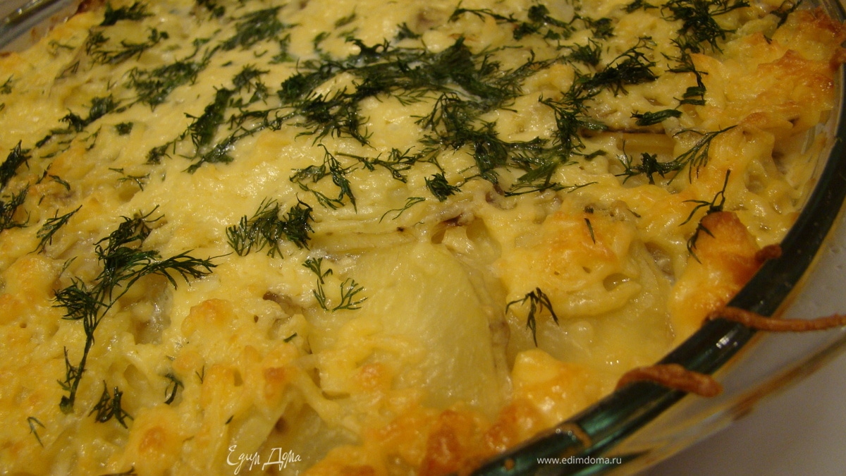 Картофельный гратэн с грибами