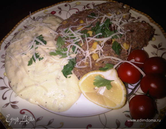 Митлоф по-мексикански и полента с сыром Горгонзола Митлоф по-мексикански и полента с сыром Горгонзола