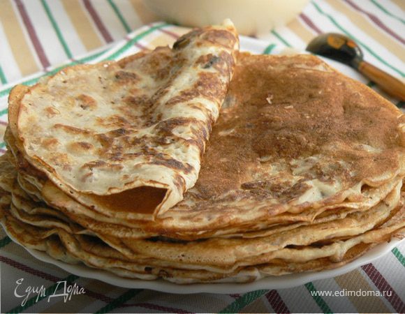 Блины с грибным припеком