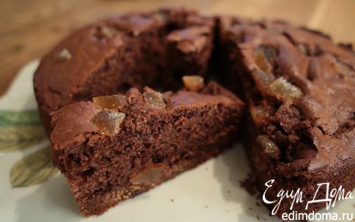 Рецепт Шоколадный кекс с инжиром и имбирем