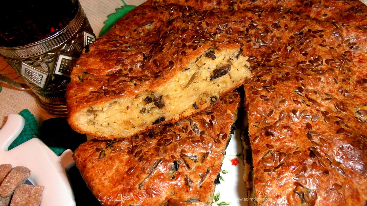 Мужской пирог с грибами