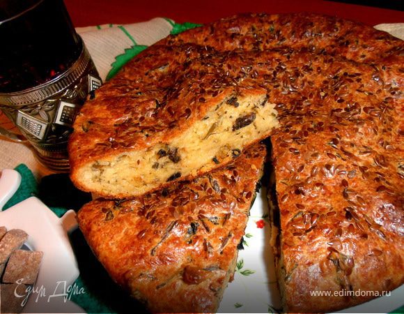 Мужской пирог с грибами