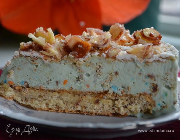 Миндальный хрустящий торт-мороженое