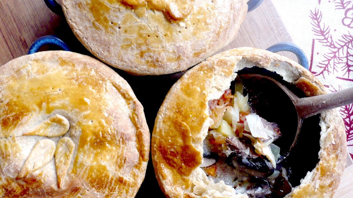 Суп с капустой «Грибочки под крышей»