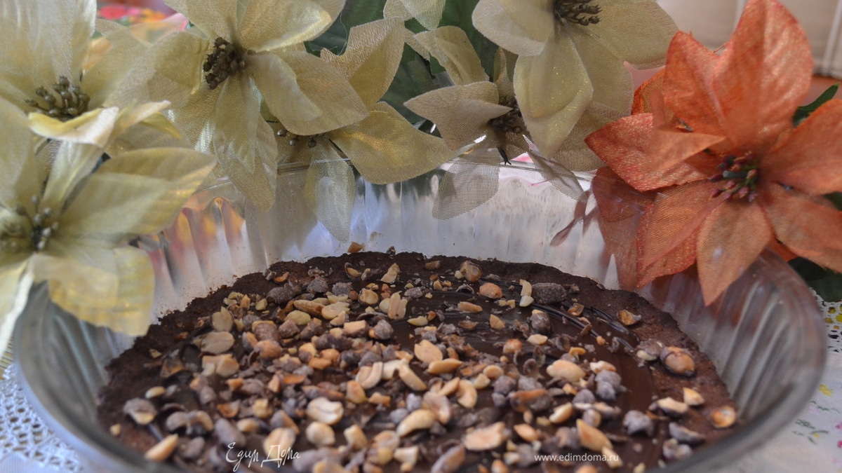 Шоколадный шортбред с орехами (shortbread)