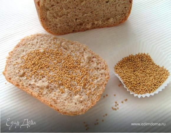 Хлеб на темном пиве с горчицей