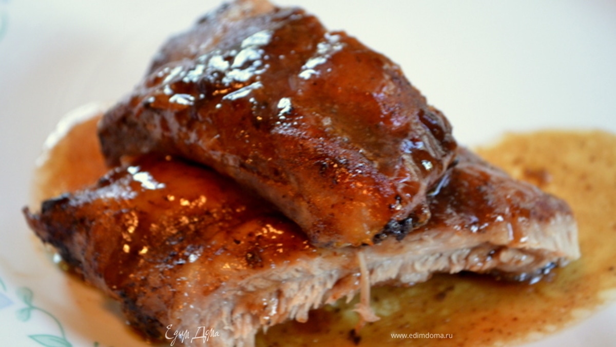 Свиные ребрышки барбекю