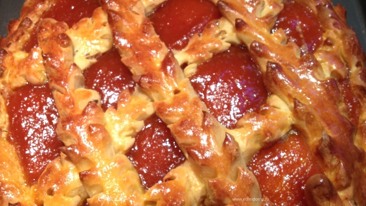 Открытый пирог с повидлом «Мамин»