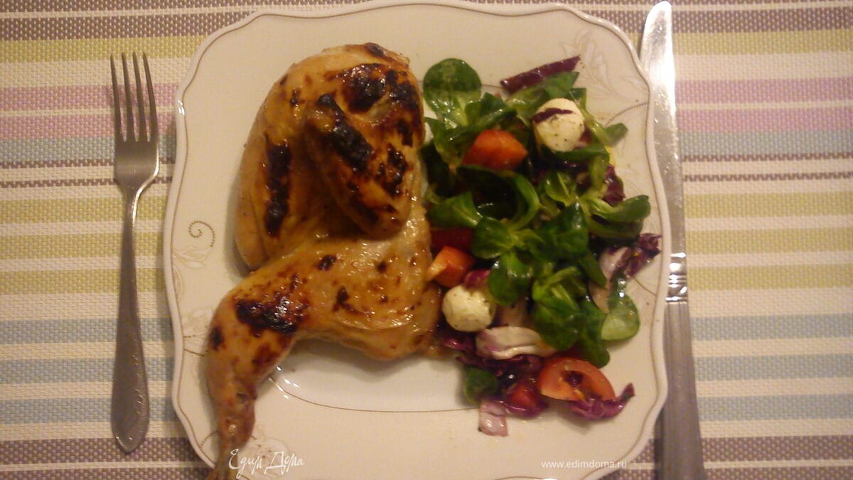 Цыплята с фруктовой глазурью