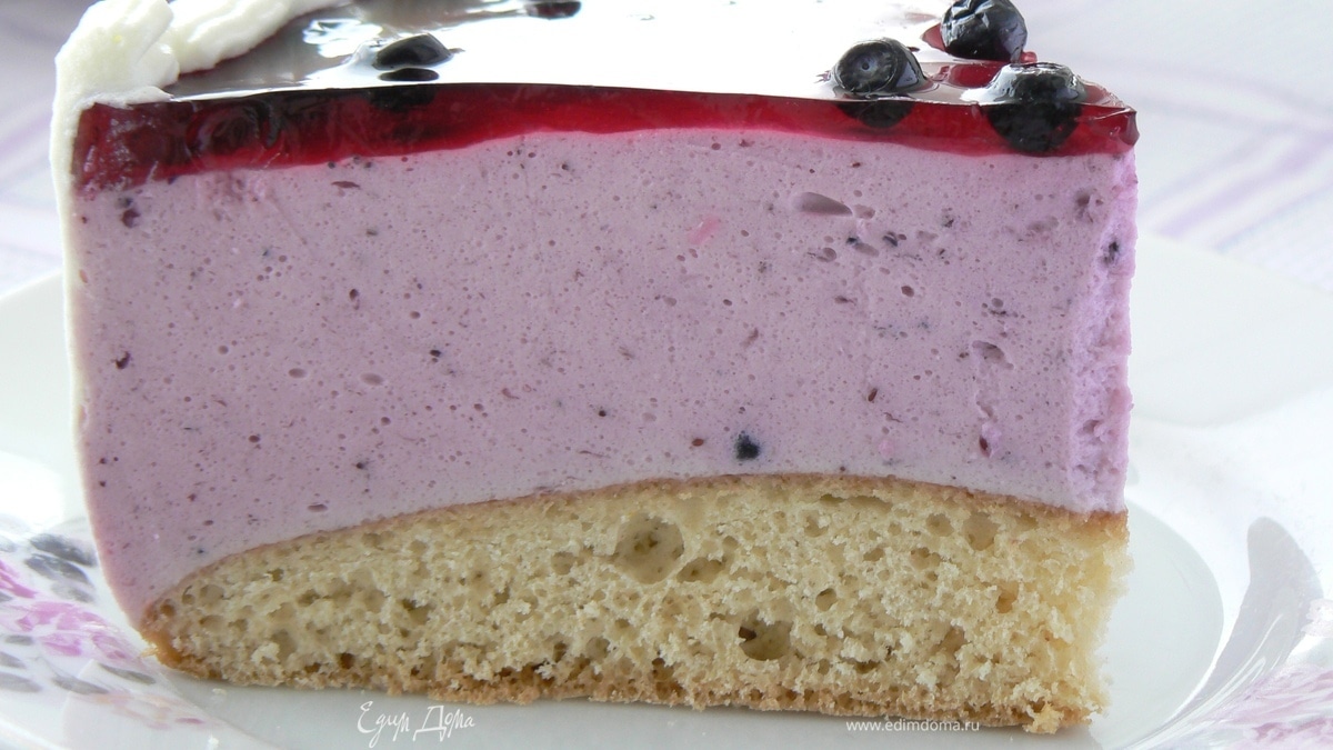 Чернично-йогуртовый торт