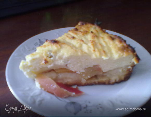 Пирог с творогом и яблоками Пирог с творогом и яблоками