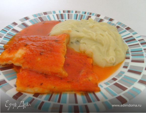 Филе рыбы в томатно-апельсиновом соусе