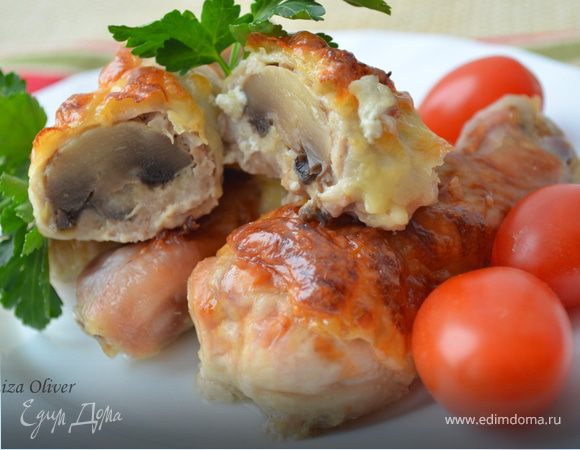 Куриные голени с грибным центром