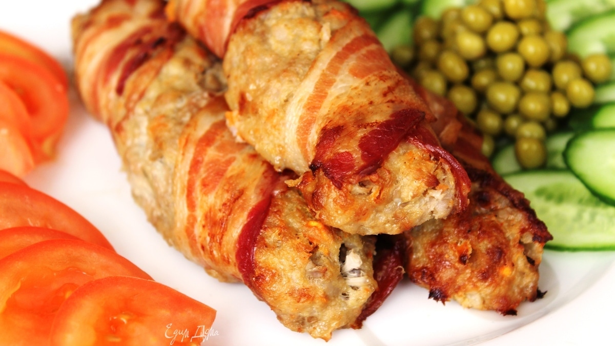 Ленивые голубцы в беконе "А-ля кебаб"