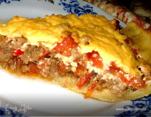 Открытый мясной пирог