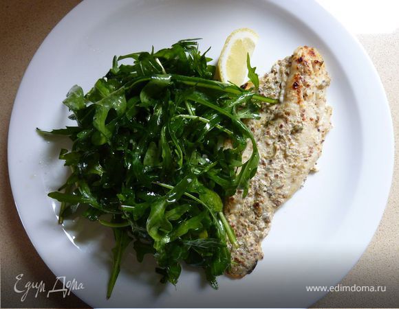Зажаренная рыбка с горчицей