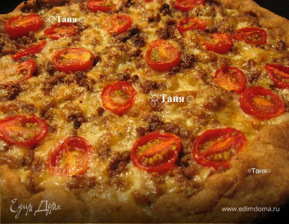 Пицца в глубокой посуде многослойная Пицца в глубокой посуде многослойная