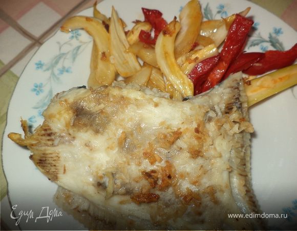 РЫБА В КОКОСОВОЙ ПАНИРОВКЕ С КАРАМЕЛИЗОВАННЫМ ФЕНХЕЛЕМ