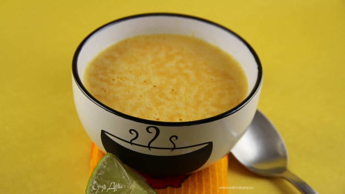 Крем-суп из тыквы с лаймом и куркумой